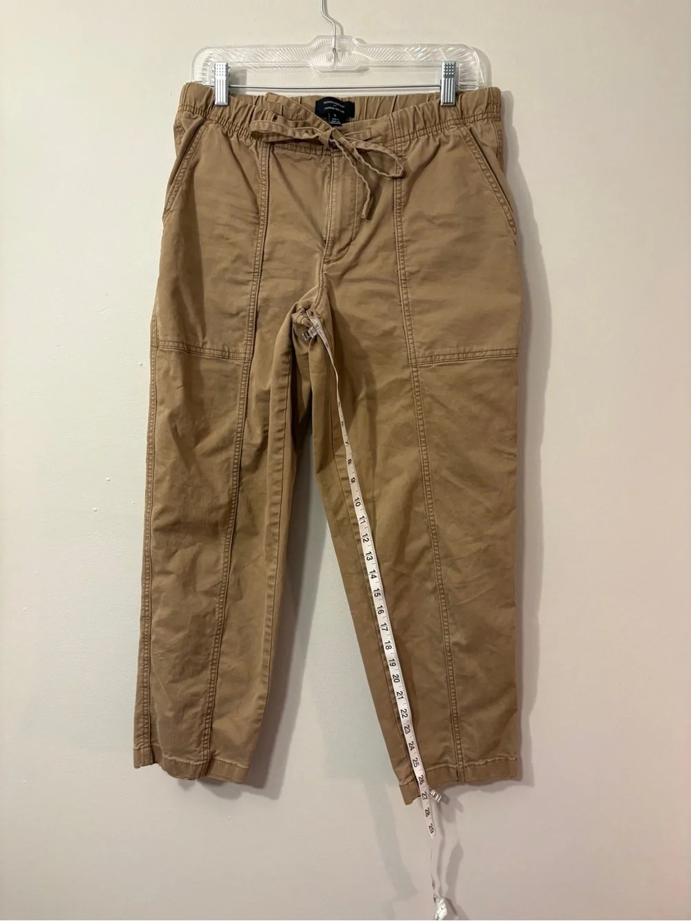 Banana Republic Tapered Mid-Rise Utility Ankle Pants — Khaki — Size S 🍂